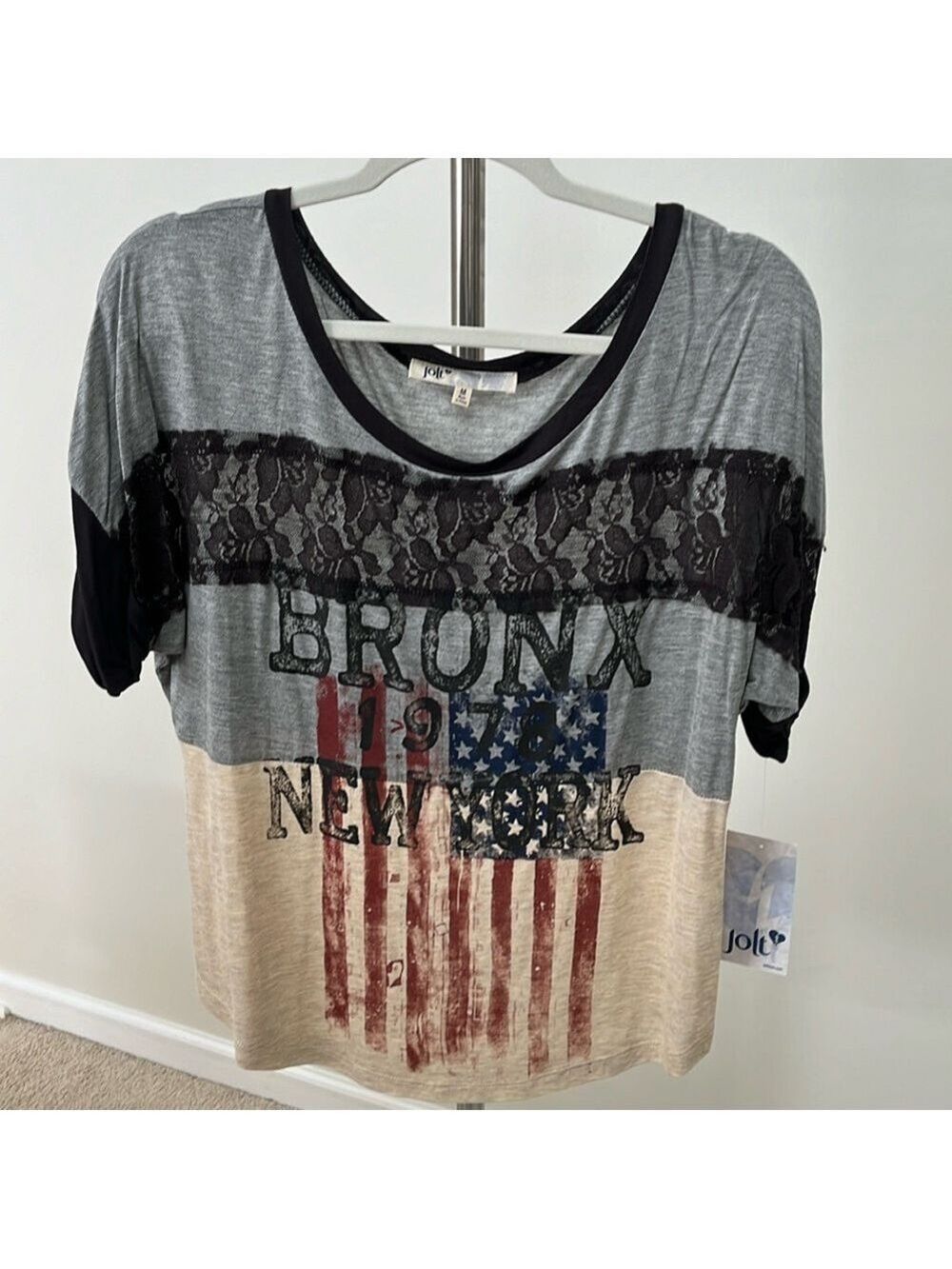 Bronx New York 1978 Short Sleeve embellished top